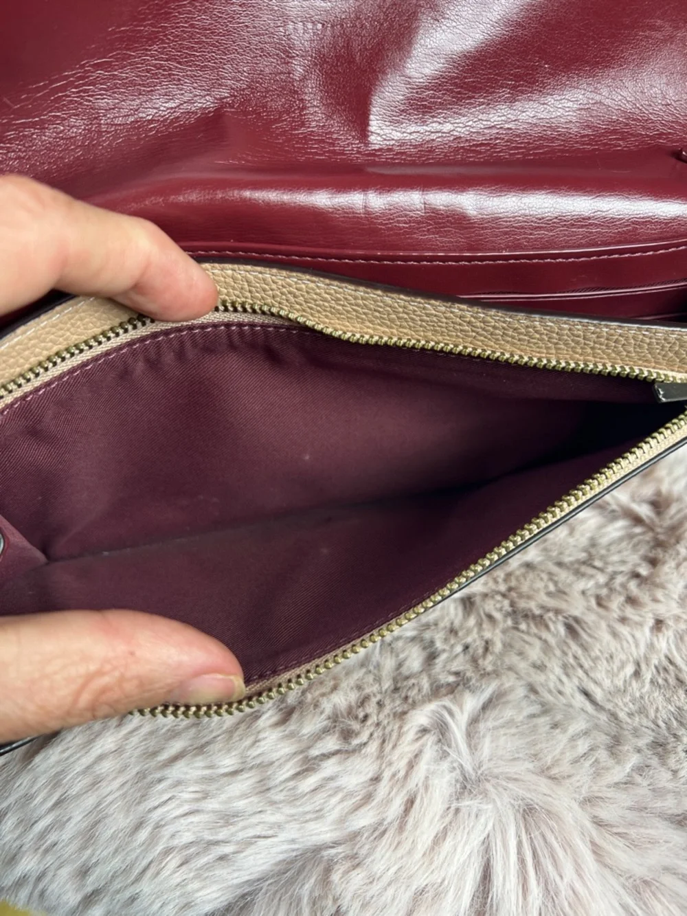 COACH Hayden Foldover Crossbody Clutch - 3D Sequin Tea Rose Beechwood - Picture 10 of 13